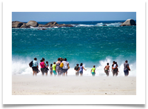 ENJOYING THE WAVES AT CAMPS BAY, SOUTH AFRICA - Jan Hodson